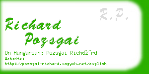 richard pozsgai business card